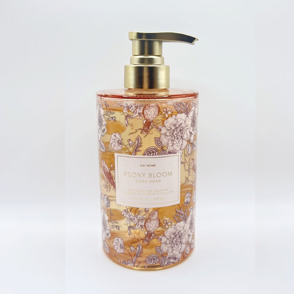 NEW DW Home Peony Bloom Glass Bottle Hand Soap - 16 fl oz